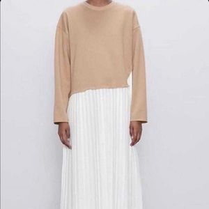 Zara brown and white dress with new tag